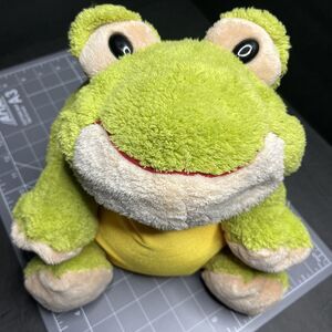 Jay At Play Green FROG Microbead Pillow Plush  Nylon Yellow Belly RARE HTF